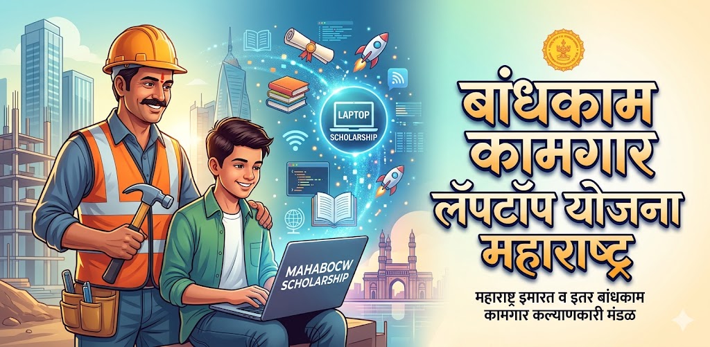 bandhkam kamagar laptop yojana